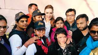 Iulia Vantur supports the heroes at Sheroes