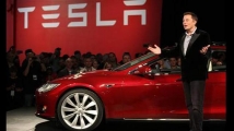 Tesla's Elon Musk unveiling Model 3