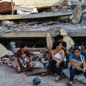 Ecuador quake survivors