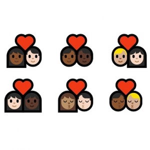 interracial copy and paste emojis