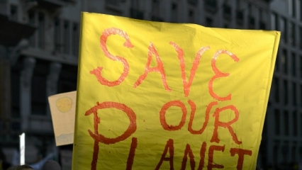 Demonstrators protest on November 28, 2015 in Geneva, during a rally ahead of the UN climate summit COP21 