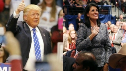 Image result for Nikki Haley and donald trump