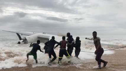 Four killed in plane crash into sea near international airport in Ivory Coast